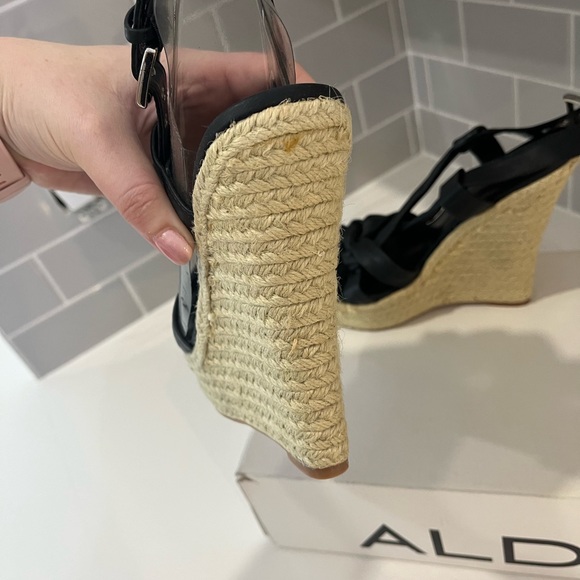 Aldo wedge sandals black - Picture 3 of 4